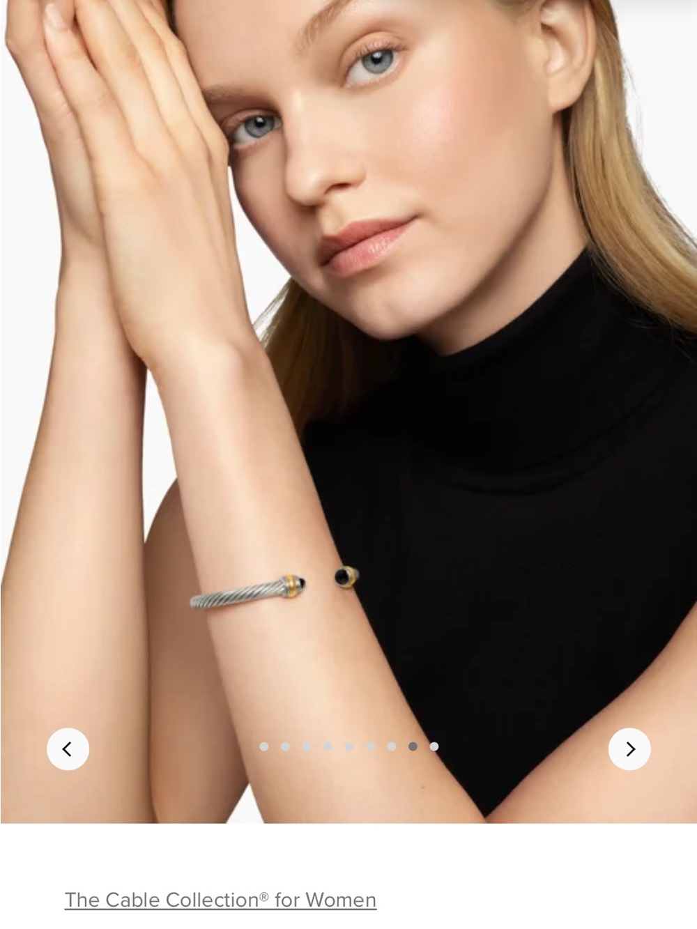 David yurman 4mm classic cable bracelet onyx - Picture 3 of 5